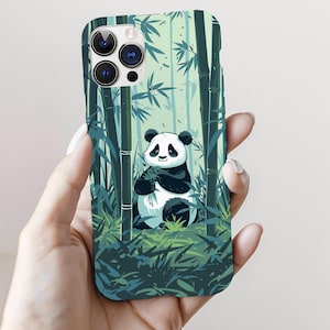 Bonita funda protectora para teléfono Panda para iPhone, arte de Panda de dibujos animados, funda resistente para SE 5 6 7 8 12 11 13 14 15 XS XR Samsung S20 S21