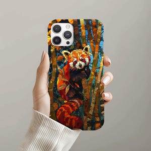 Natural Red Panda Phone Case, Adorable Panda Cover for iPhone 15, 14, 13, 12, 11 & Samsung S24, S23, A54, Pixel 8 Pro