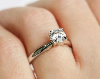 IGI Certified 0.50 Carat Round Brilliant Cut Lab Grown Diamond , 4 Prong Solitaire Engagement ring, Wedding Ring, Anniversary Ring
