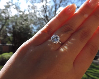 IGI Certified 2.00 Carat Round Lab Grown Diamond G-J VS1-VS2, 4 or 6 Prong Solitaire Engagement ring, Wedding, Anniversary Ring