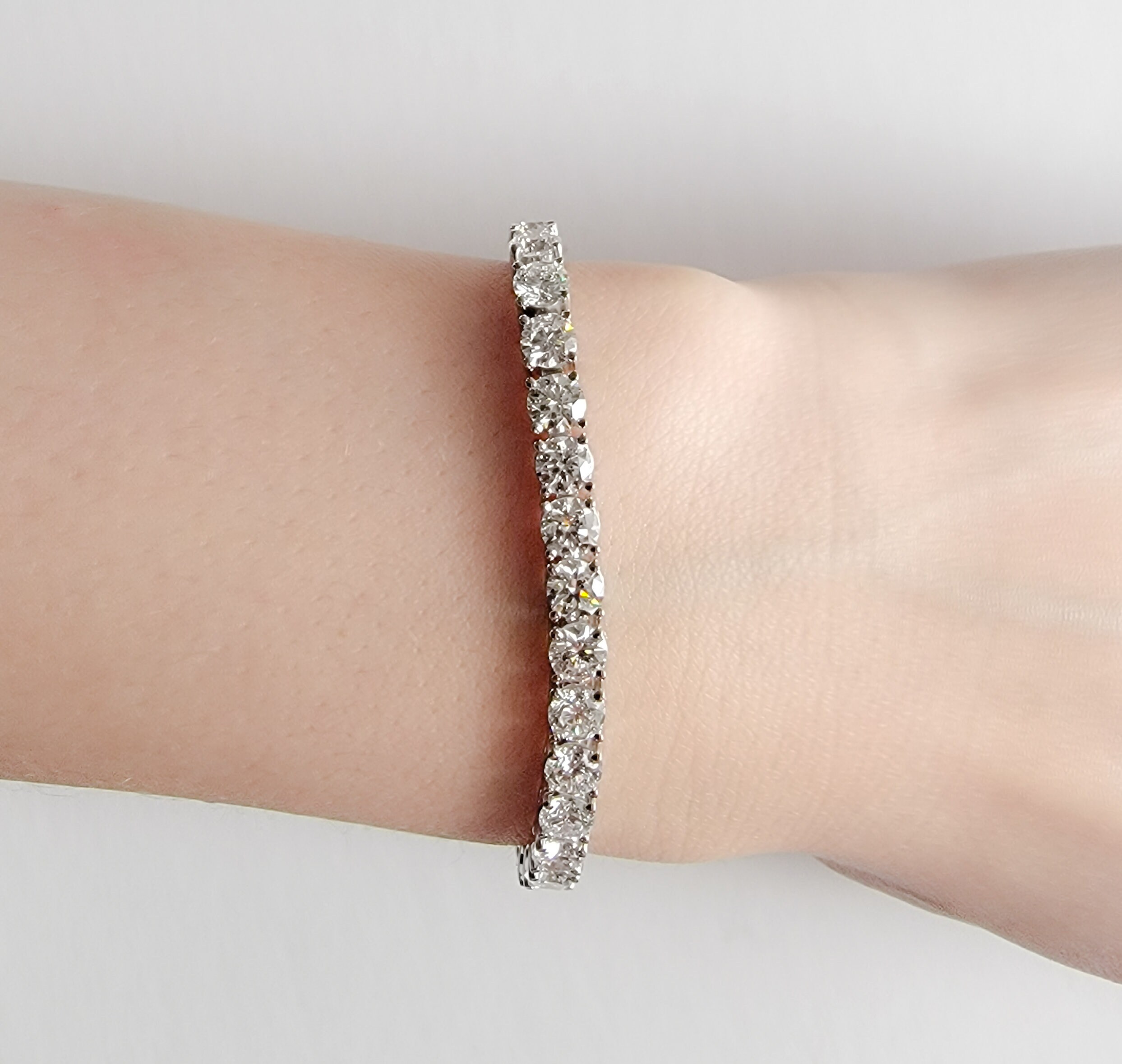 Diamond Tennis Bracelet in 14k White Gold 4.5mm Width 7 Inch