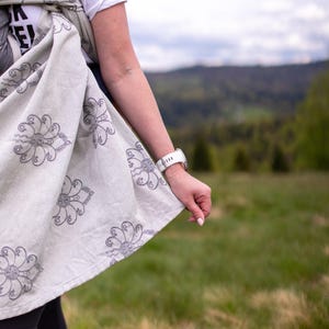 Fular eslavo Huculka Wrap para bebés, portabebés para padres, portabebés para recién nacidos. Componentes naturales Cáñamo y bambú