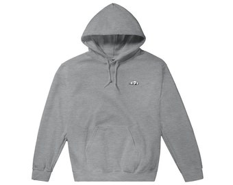 Sleeping Dachshund Grey Classic Unisex Pullover Hoodie