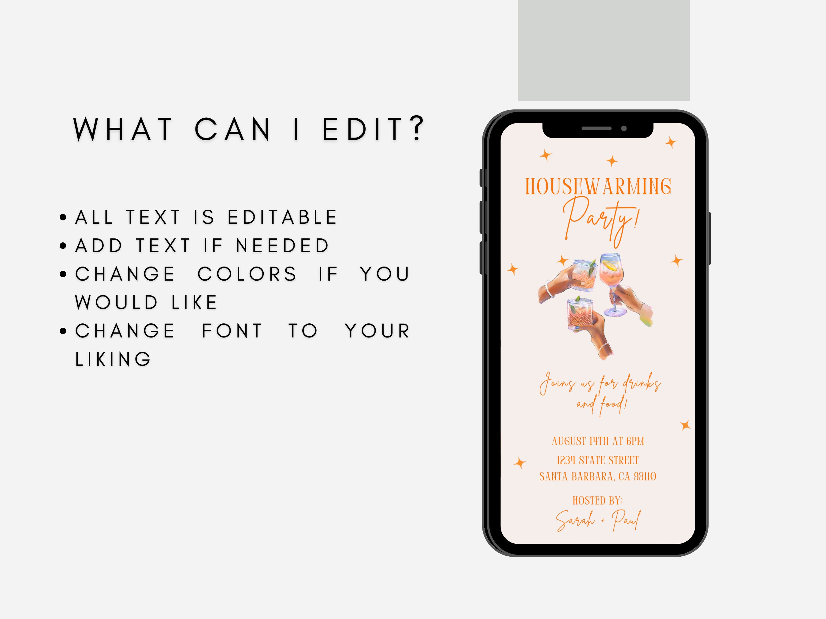 Editable House Warming Evite Template House Warming Party Etsy