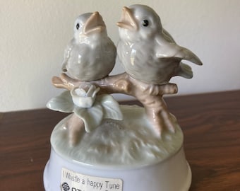 Caixa de música de pássaros Otagiri