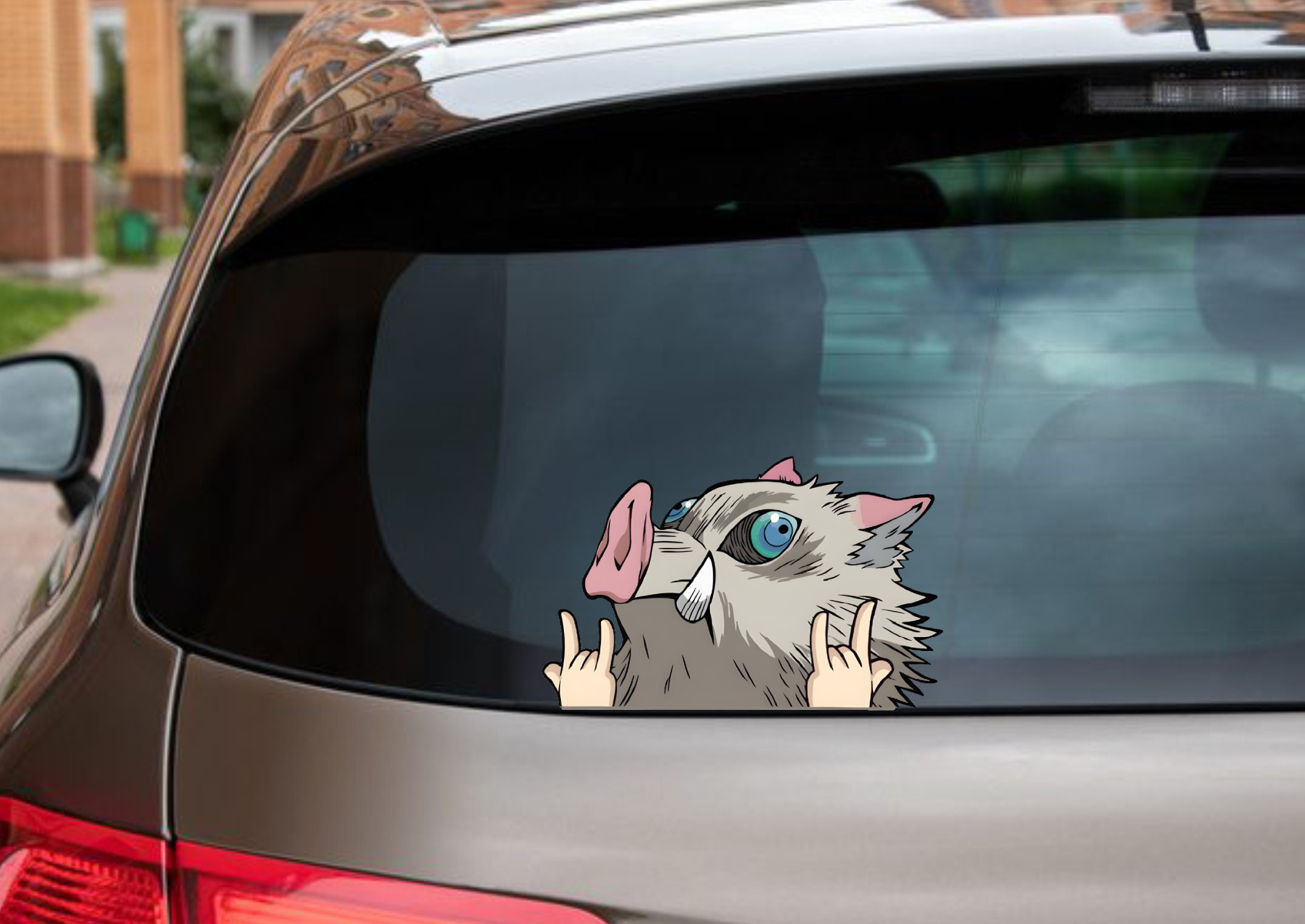 Inosuke Hashibara Peeking Sticker Decal Funny Laptop Car Window Bumper ...