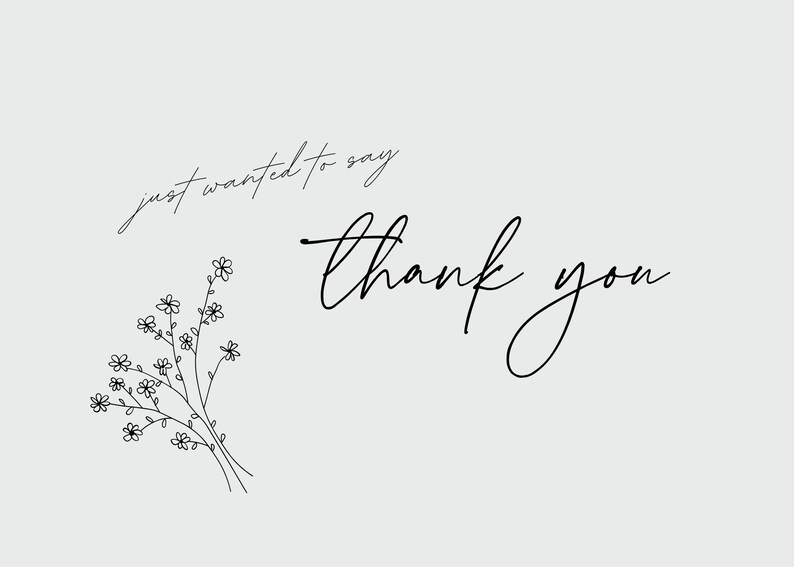 Just Wanted to Say Thank You Card - Etsy