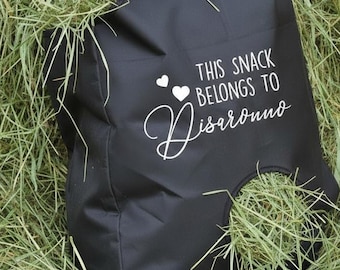 Rete per sacco da fieno personalizzata per cavalli e pony - Design snack