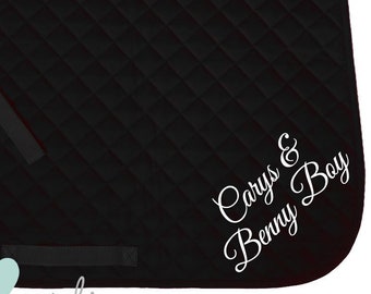 Personalised Equestrian Horse Pony Customised Saddle Cloth Saddle Pad Gift - Luxury Design