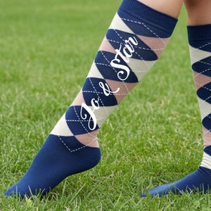 Personalised Equestrian Horse Riding Socks - Script Style