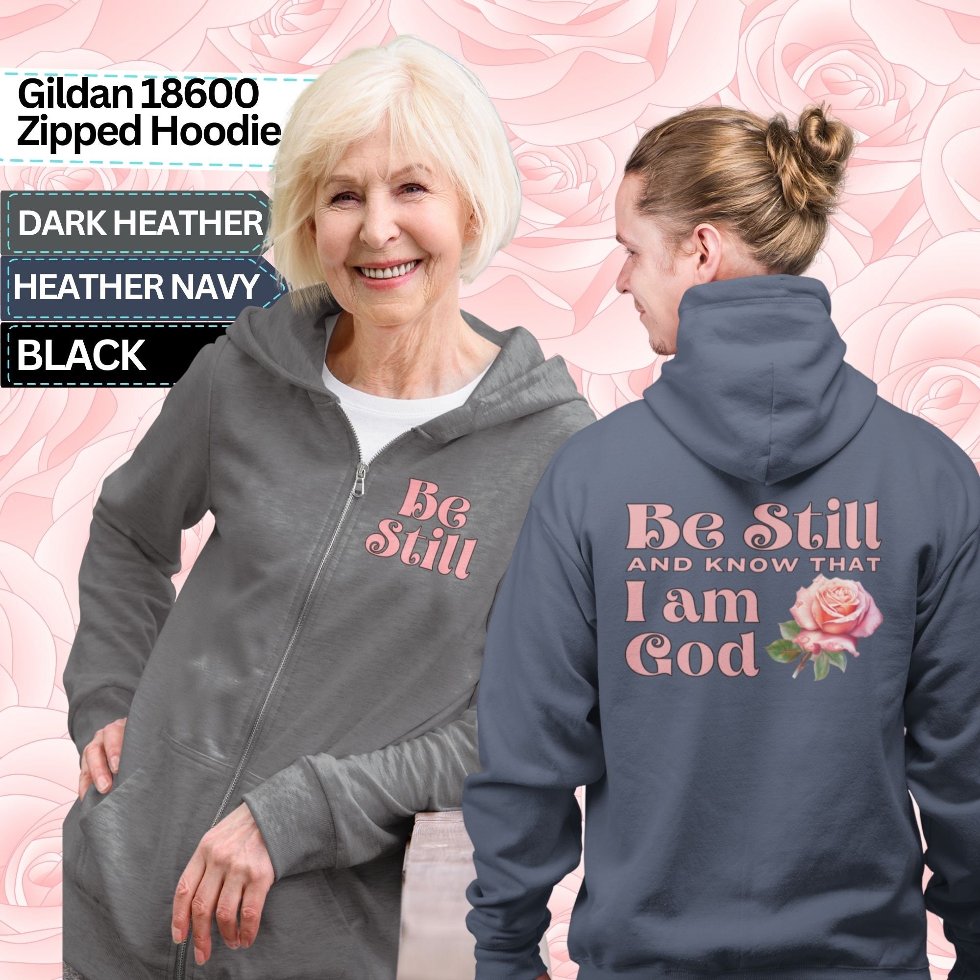 christian zippered hoodie