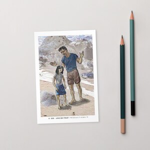 Postkarte, 10 x 15 cm, künstlerische, Karte, über Liebe, Bindung, Emotionen, Gefühl, emotionales Intelligenzwerkzeug, Karte, “Journey of Abandonment B”