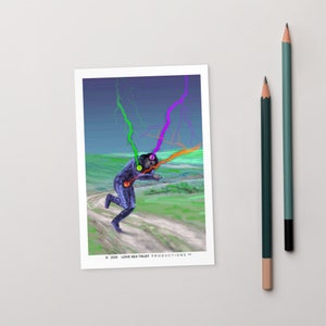 Carte postale, 4 "x 6", artistique, carte, relation, émotions, outil d'intelligence émotionnelle, carte, "Journey of Pain Woman C"