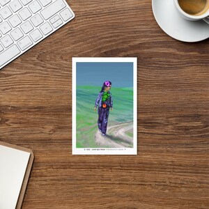 Carte postale, 4 "x 6", artistique, carte, relation, émotions, outil d'intelligence émotionnelle, carte, "Journey of Pain Woman B"