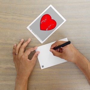 Postkarte, 10 x 15 cm, künstlerische, Karte, über Liebe, Emotionen, Gefühl, psychologisches Werkzeug, emotionales Intelligenz-Tool, Karte ”Crying Full Heart"