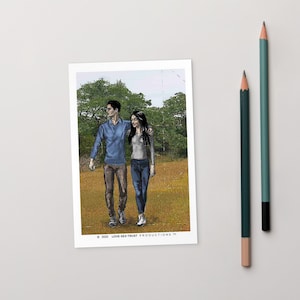 Postkarte, 10 x 15 cm, künstlerische, Karte, über Liebe, Bindung, Emotionen, Gefühl, Werkzeug für emotionale Intelligenz, Karte, “Journey ofAttachment B”