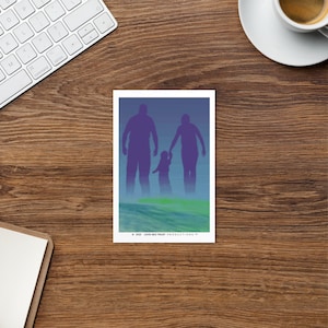 Carte postale, 4 "x 6", artistique, carte, relation, émotions, outil d'intelligence émotionnelle, carte, "Journey of Pain Man"
