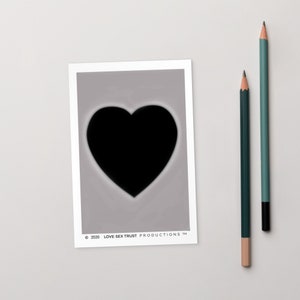 Postkarte,10x15,künstlerisch,Karte,über Liebe, Emotionen,Gefühl,psychologisches Werkzeug, Werkzeug für emotionale Intelligenz,Karte“, "Dark Heart"