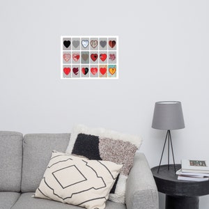 Psychological Print Large colorful Horizontal bright colored landscape therapy illustration print therapist “Hearts”