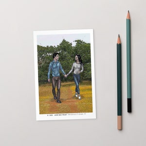 Postkarte, 10 x 15 cm, künstlerische, Karte, über Liebe, Bindung, Emotionen, Gefühl, emotionales Intelligenzwerkzeug, Karte, “Journey ofAttachment A” A”