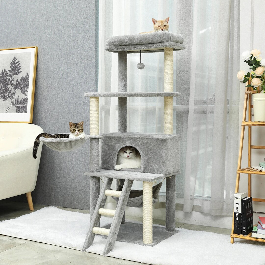 Modern Cat Tree Tower Multi Level Cat Tower Condo With Sisal Etsy UK