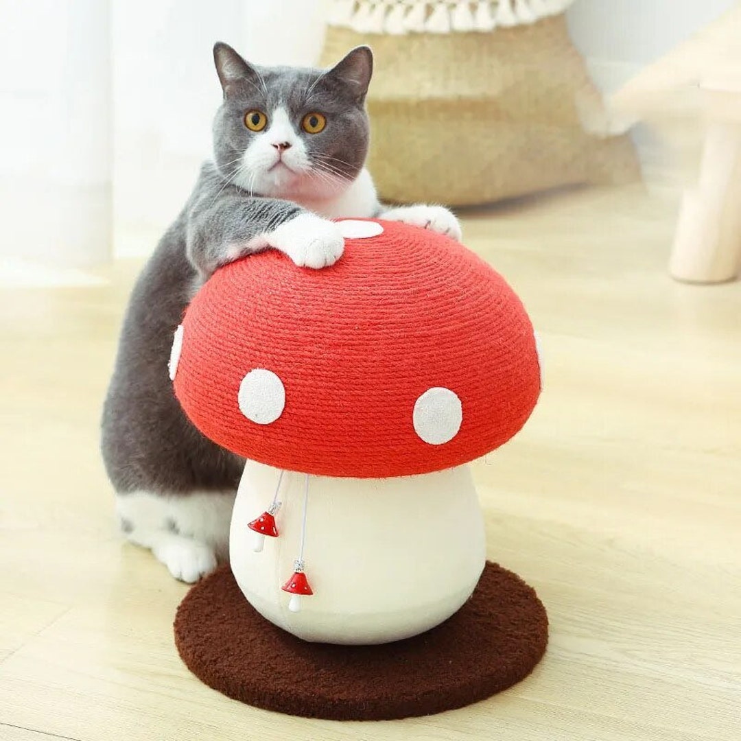 Mushroom Cat Scratcher Scratching Post Cat Furniture Premium Etsy