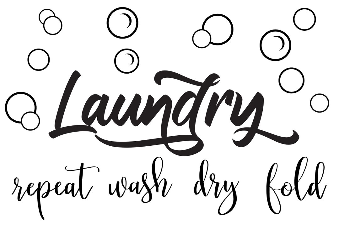 Laundry Room Decor Vinyl Wall Decal Laundry Room Wall Art Etsy