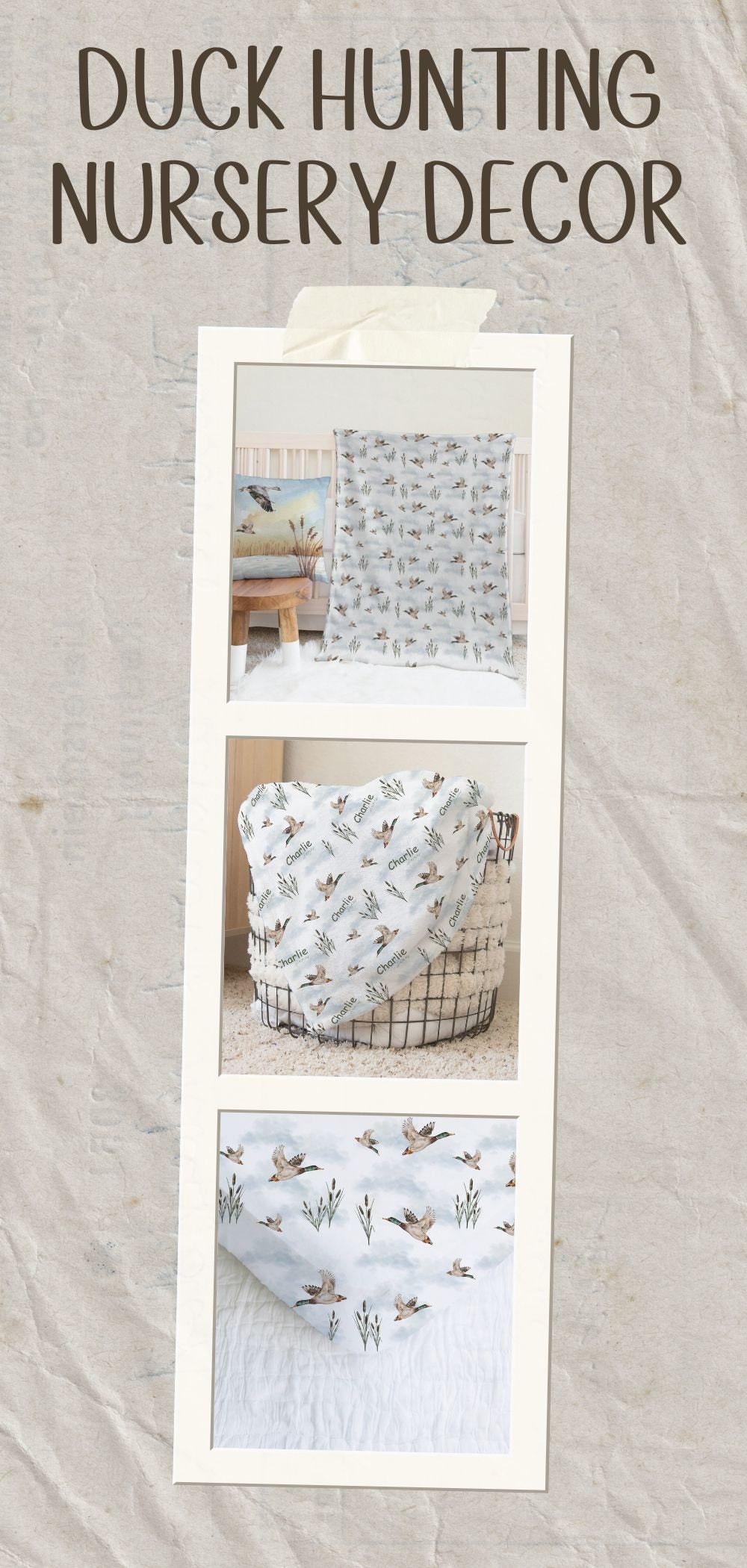 Duck Crib Sheet Personalized Duck Hunting Nursery Bedding Mallard Duck ...