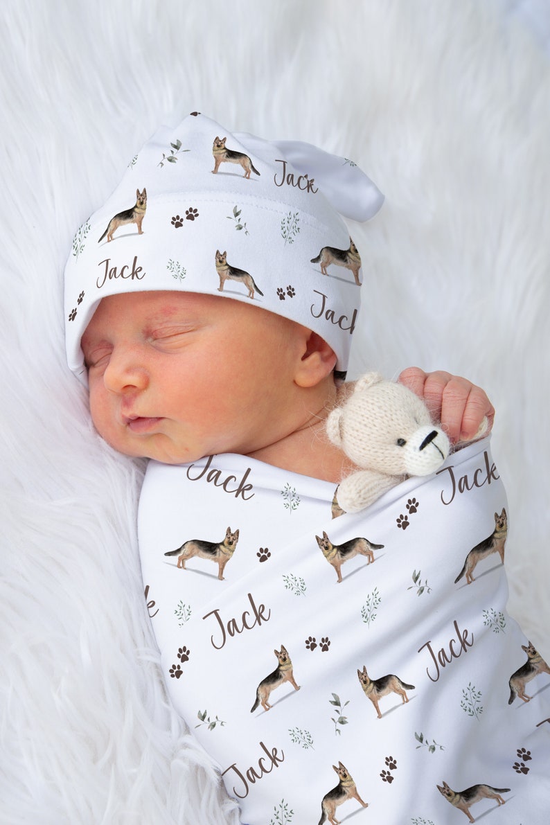 GSD Swaddle, German Shepherd Crib Sheet, GSD Baby Blanket, Dog Baby Shower Gift, Crib Bedding gsd Baby Bedding gsd Baby Gift Boy Crib Sheet