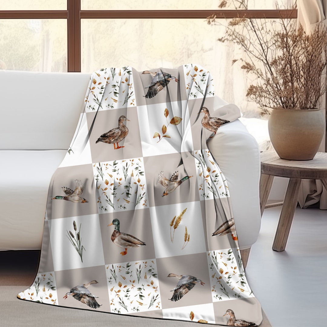 Ducks Baby Blanket Personalized Duck Hunting Nursery Bedding Mallard ...