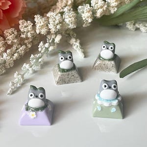 Totoro Artisan Keycap for Mechanical Keyboards | Handmade Polymer Clay Forest Guardian Buddy