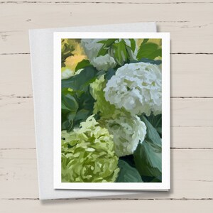 Hortensia pad notitiekaart set van 6 notitiekaarten bloemen, bloemen zomer stationaire gevouwen notitiekaarten, geschenk-, natuur-, tuin- en plantenwenskaarten