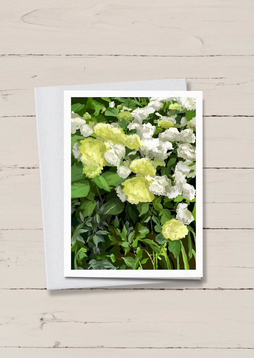 Hydrangeas Notecard Set of 6 Note Card Floral, Floral Stationary ...