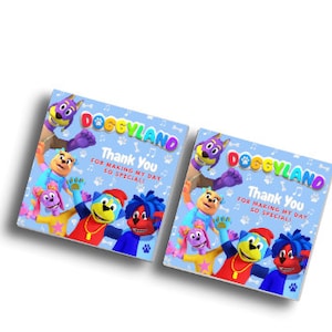 Editable Doggyland Thank You Tag Template Personalised Doggyland Birthday Party Favor Tags Baby Birthday Printable Kids Party Gifts