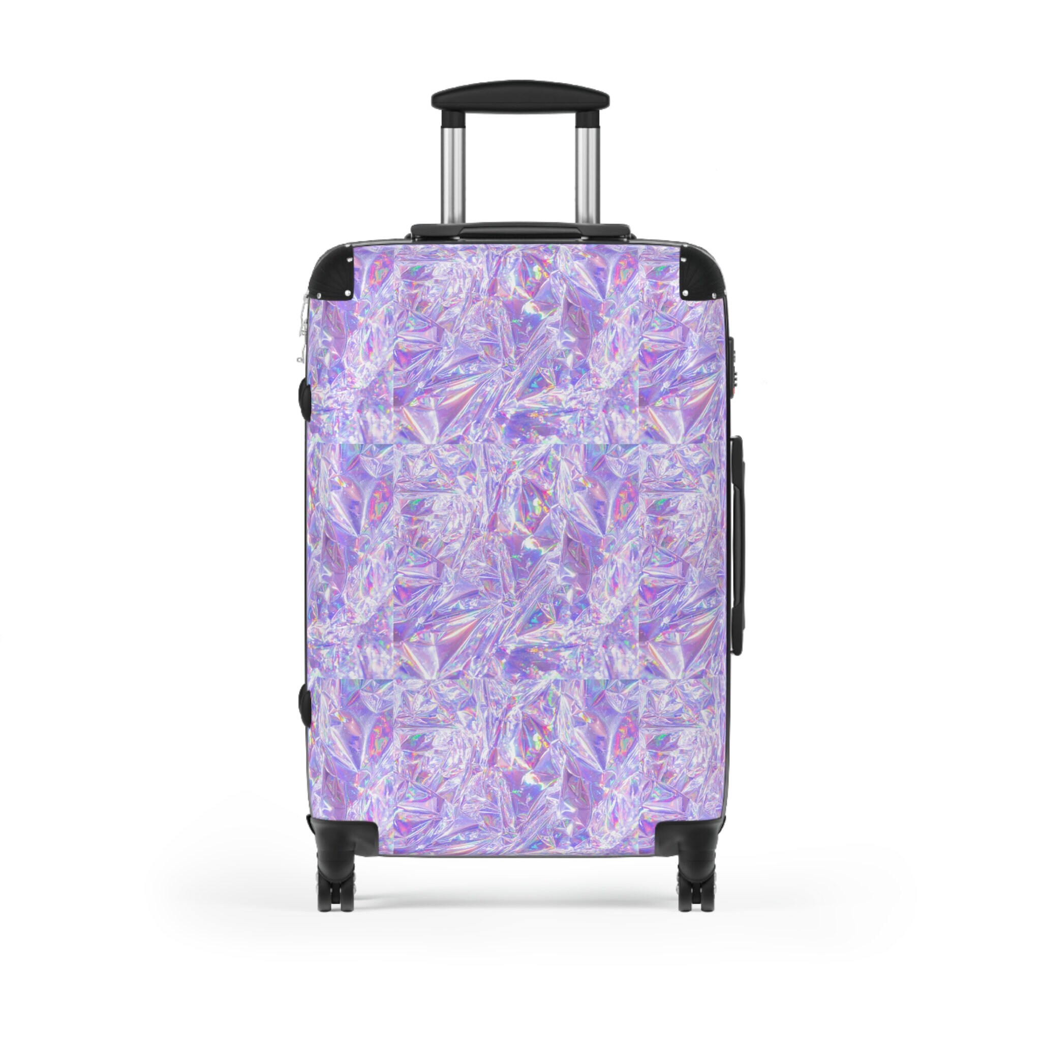 Purple Holographic Print Suitcase Etsy Canada