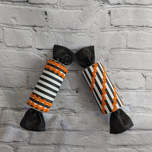 Halloween faux Candies, a set of two candies for use as wreath attachments, Halloween swag,  Halloween prop or Halloween front door hanger.