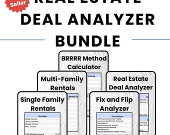 Analizzatore di offerte immobiliari Excel Bundle / Affitto, BRRRR, Flip (download digitale)