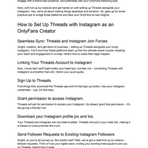 How to Promote Onlyfans on Threads - Onlyfans Guide to Instagrams New