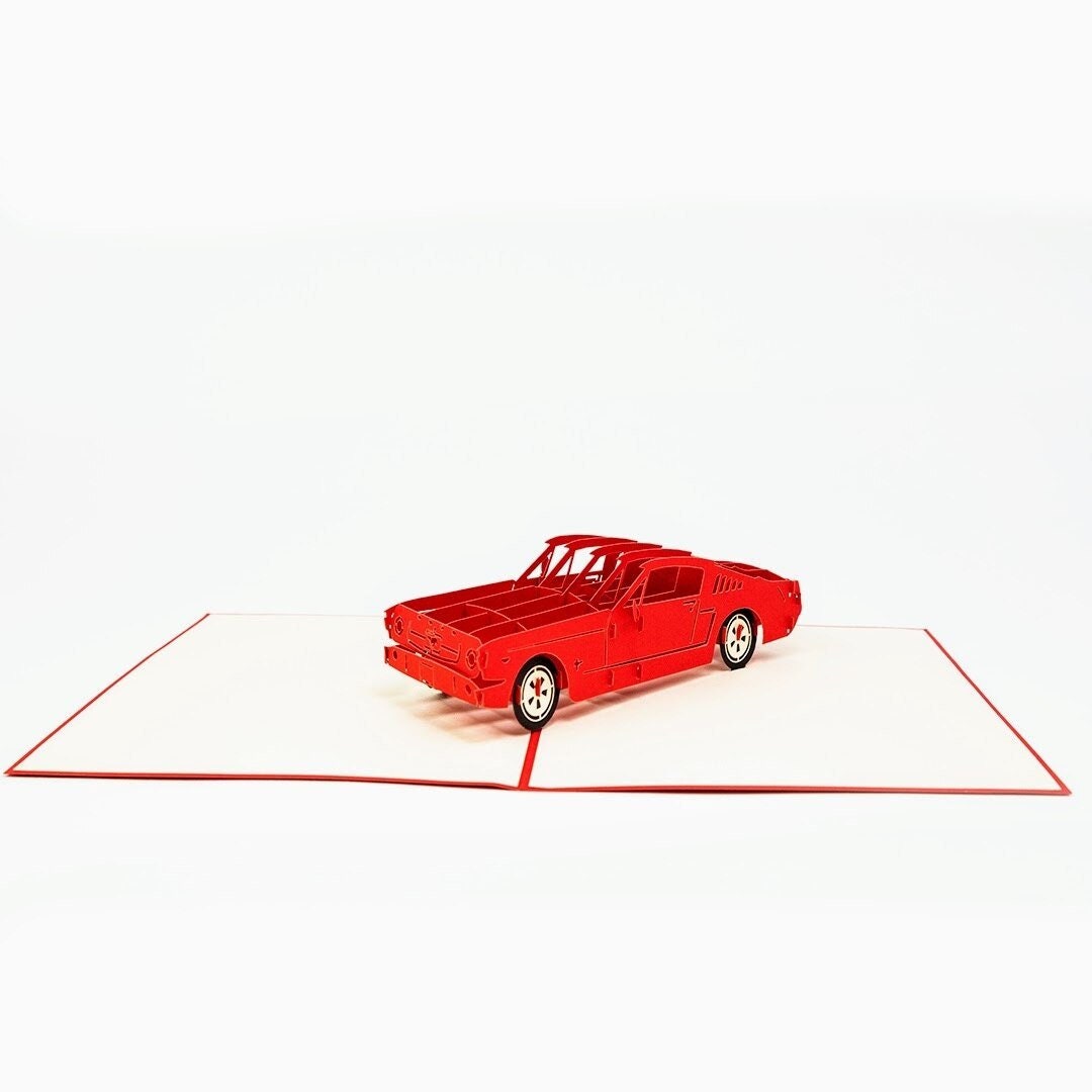 Classic Red Sports Car 3D Popup Card by Cardpop ® - Etsy