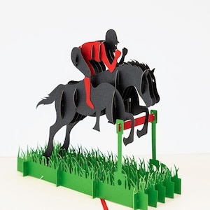 Tarjeta emergente de caballo de carreras Tarjeta de felicitación 3D de CardPop ®