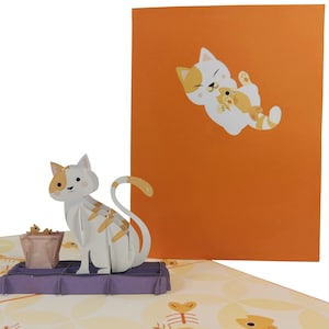 Cat Fish Pop-Up Card - Enjoyable Surprise for Cat Lovers