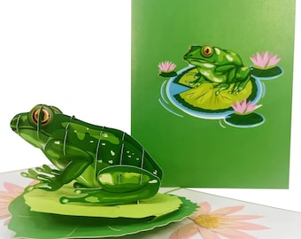Green Frog Pop-Up Card
