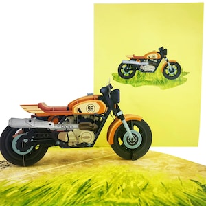 Cartão pop-up de super moto