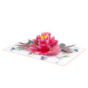 Carte pop-up Jolie pivoine