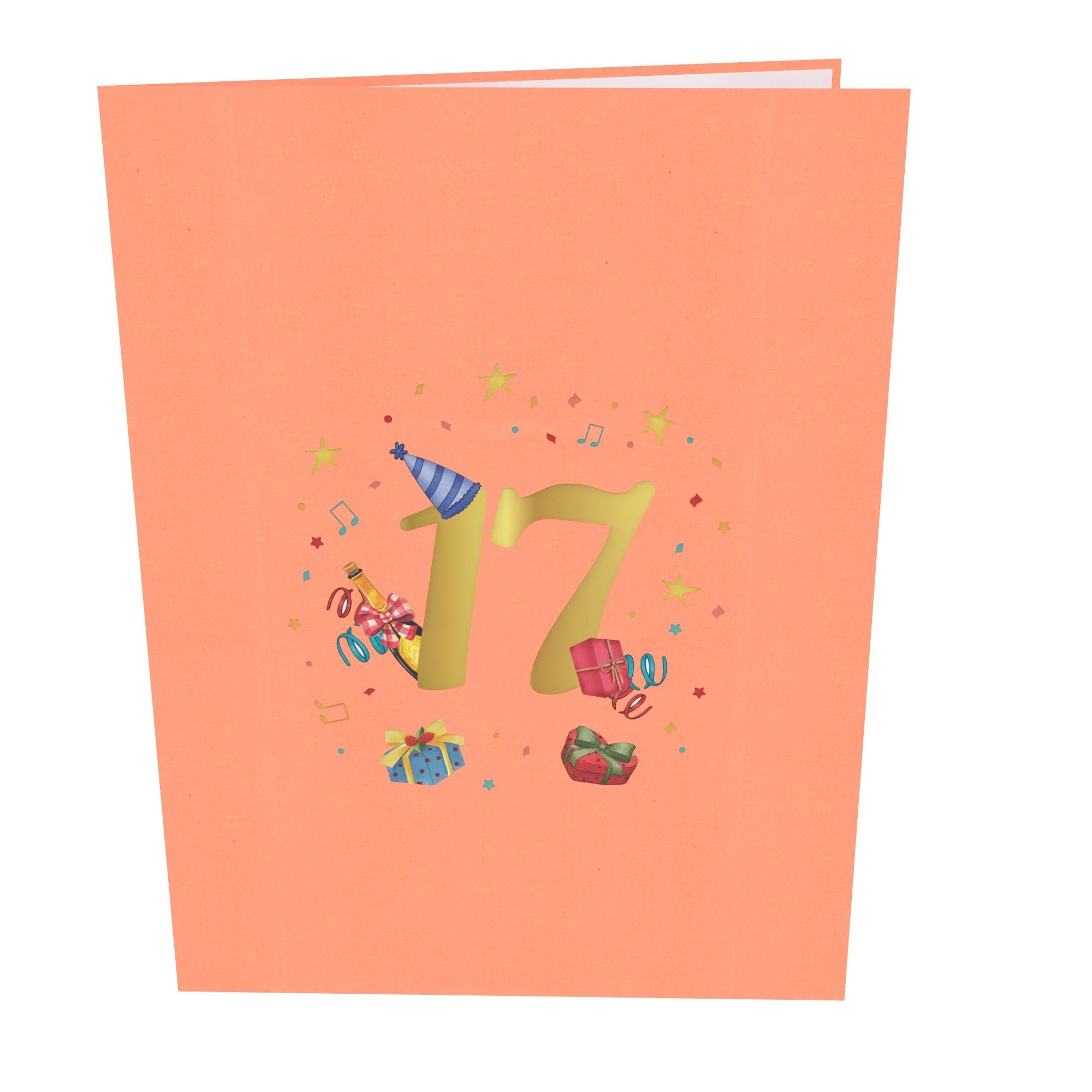 17th Happy Birthday With Presents and Balloons Pop-up Card - Etsy
