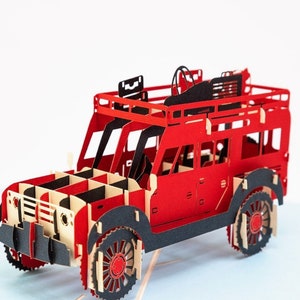 Landrover Jeep Auto Pop Up Karte 3D Grußkarte By CardPop ®