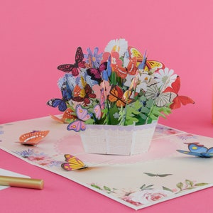 Wildflower Butterflies Pop-Up Card