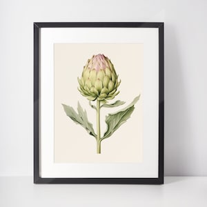 Artichoke Digital Wall Art | Vintage Artichoke Print | Artichoke Image Instant Download | Printable Art | Kitchen Art | Printable Wall Art