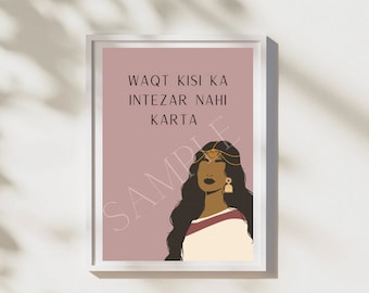 Póster de decoración del hogar desi imprimible.