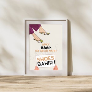 Póster desi imprimible para el hogar.